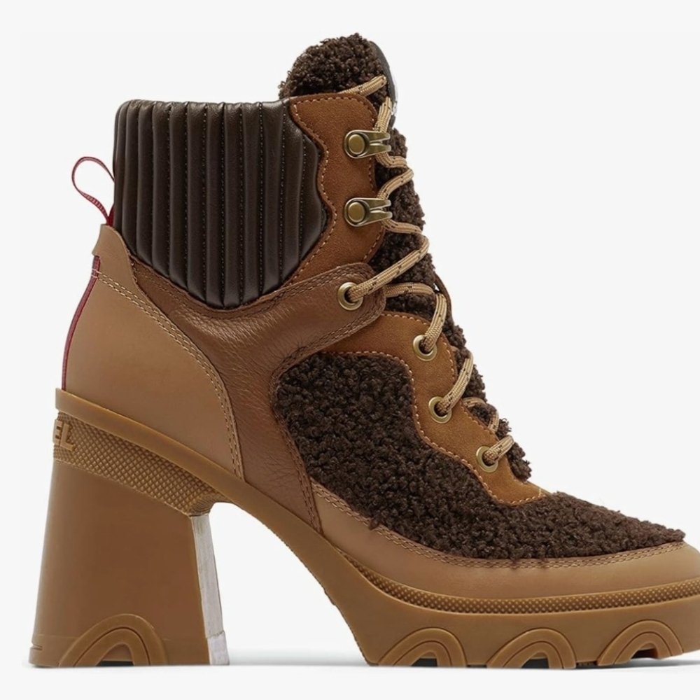 Sorel Brex Women's Brown and Tan Heeled Boots - Picture 6 of 7